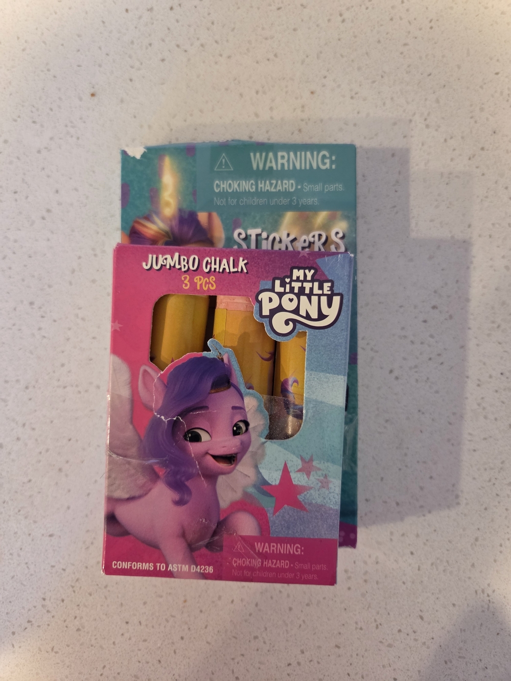 My Little Pony Jumbo Chalk (3 pcs) and Stickers (68 pcs) Set